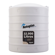 Cargar imagen en el visor de la galería, Tanque Rotoplas 22,000 litros blanco estándar vertical para uso industrial | FH Ferreterías

