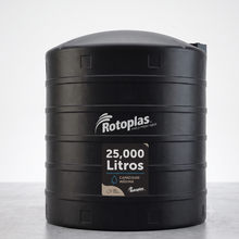 Cargar imagen en el visor de la galería, Tanque de agua Rotoplas 25,000 L negro estándar, vista de producto | FH Ferreterías
